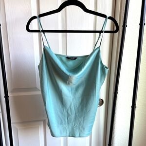 Banana Republic Elegant Aqua Cowl Neck Top